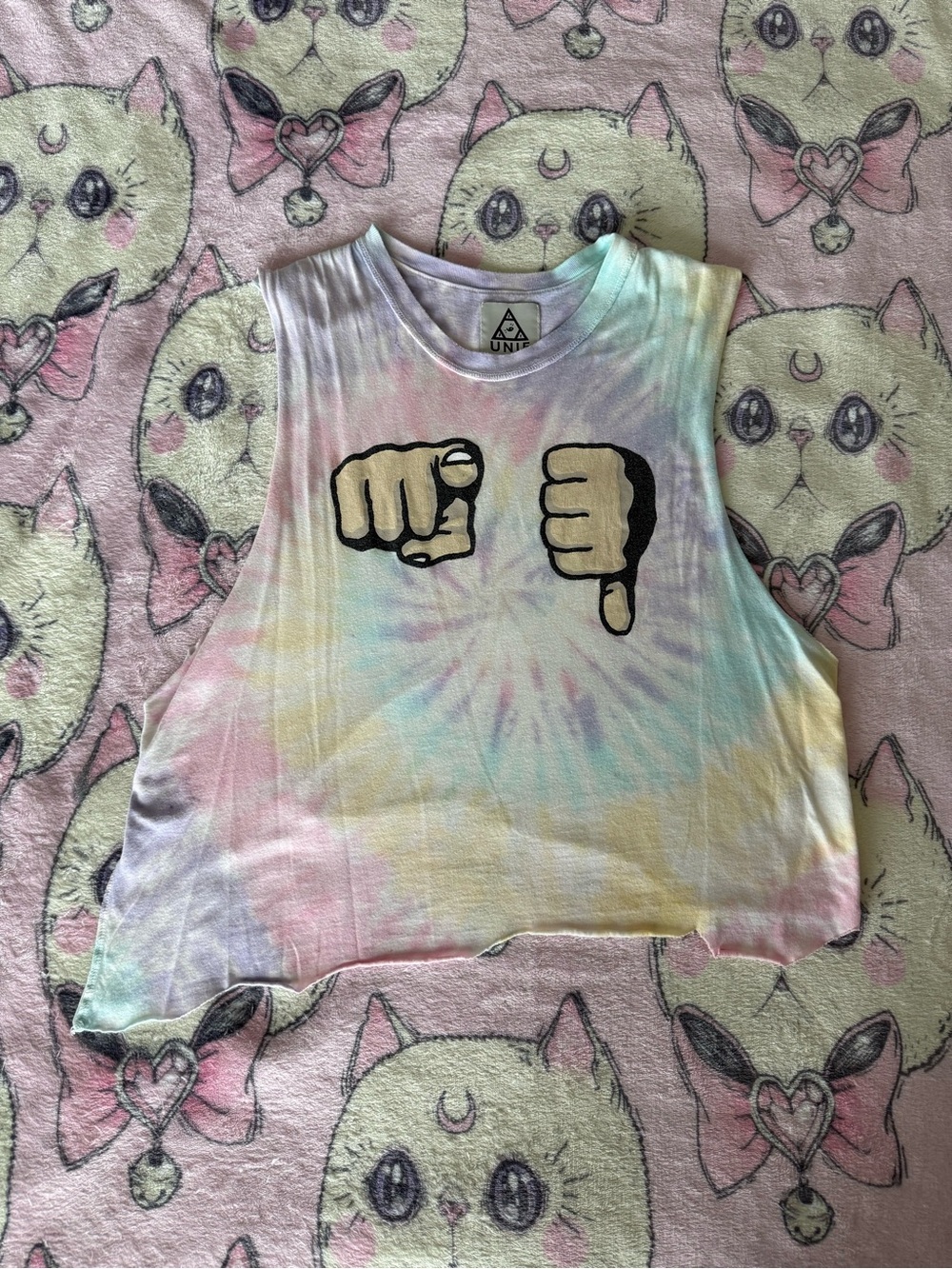 UNIF U Suck Tie-Dye Cropped Tank